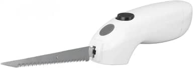 Faca Elétrica Sem Fio - Faca Elétrica para Cortar Carne, Bife, Peixe, Aves, Pão, Legumes Com Lâminas de Aço Inoxidável Serrilhadas e Cabo Ergonômico, Alimentado por Bateria