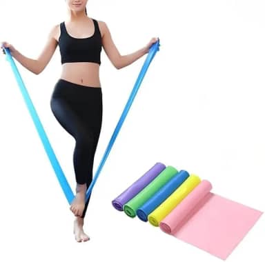 Faixa Elástica Thera Band 1,5 Metro de Resistência Para Exercícios Multifuncionais Fisioterapia Fortalecimento Yoga Pilates Faixa De Resistência Elástico Extensor Alongamento Elástico Premium