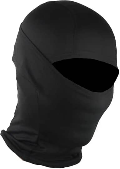 Touca Ninja Balaclava Articulada Profissional Resistente Frio Proteção Uv50 Multifuncional Respirável (BR, Alfa, Único, P, Preto)