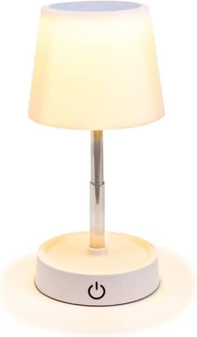 Abajur De Mesa LED Touch Recarregável Sem Fio | Luz Amarela Quente | Para Quarto, Criado-Mudo, Escritório e Sala (Brano)