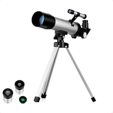 Telescópio Astronômico F36050 – Luneta Profissional com Tripé Estável, Portátil e Fácil de Usar – Ideal para Observação de Estrelas, Planetas e Céu Noturno