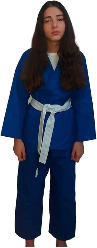 Kimono Infantil Jiu-jitsu Trançado + Faixa Com Ponta Preta