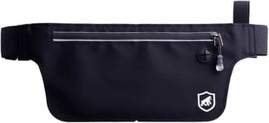 Pochete Porta Dólar Antifurto com Elástico Ajustável para Celular, Dinheiro, Documentos, Passaporte ideal para Viagem e Uso Diário, Ultra Slim Preta