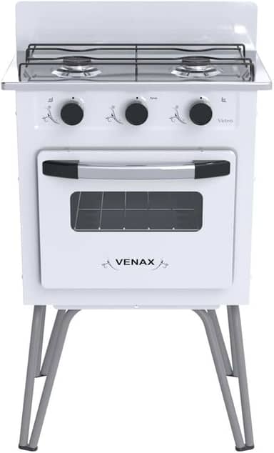 FOGAO A GAS GEMINI 2 Q VETRO BRANCO GAS GLP