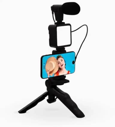 Kit Completo 4 em 1 para Gravação de Vídeos e Fotos - Versatilidade, Qualidade e Praticidade em Qualquer Lugar