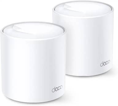 TP-LINK Deco X20 (2 pacotes) Sistema Wi-Fi 6 Whole Home Mesh AX1800, cobre até 4.200 pés quadrados, Wi-Fi 6 de última geração, substitui roteadores e extensores WiFi, funciona com Alexa.