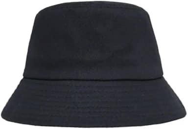 Chapéu bucket masculino e feminino - Chapéu de sol moderno de algodão para praia, golfe, pesca - Boonie de férias ao ar livre para homens e mulheres preto