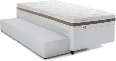 Bicama Box Solteiro com Cama Auxiliar Herval Amsterdã, Molas Ensacadas, 54x88x188 cm