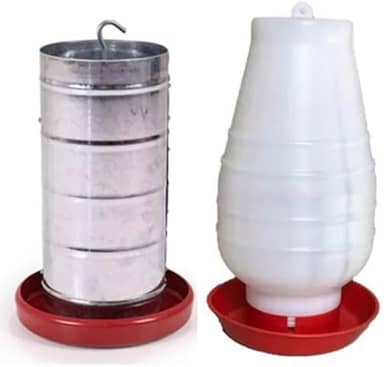 Comedouro Tubular 10kg e Bebedouro 5lts Frango Perdiz Galinha Angola