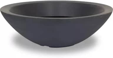 Vaso Bacia Grande Polieitleno Decorativo Planta Rosa do Deserto Cactos Suculentas N4 (Preto)