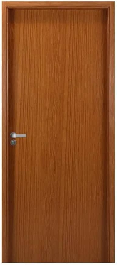 Kit Porta de Madeira Lisa 215x84cm com Batente de Mdf Ultra 10cm Melamínica Mgm Carvalho Quebec