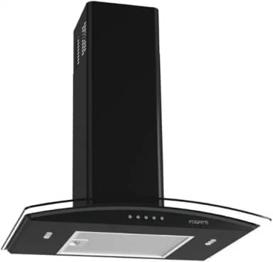 Coifa de Parede Vidro Curvo, Fogatti, Painel Mecânico, 60cm 4 e 5 Bocas, Black 110V