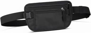 Pochete Doleira Antifurto em Neoprene – Ajustável Impermeável com Zíper para Viagem Dinheiro e Documentos