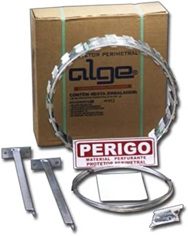 Kit Protetor Perimetral 30cm Galvalume Cerca Concertina Ouriço 5 Metros