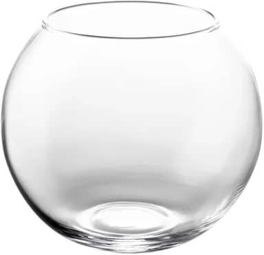 Aquário Redondo 5 Litros Terrário Vidro Grosso Decoração Enfeite Casa