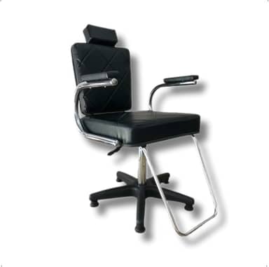 Cadeira elite salao de beleza cabelereiro barbeiro maquiagem design confortavel com regulagem de altura - pistão giratória ajustável (Preto)