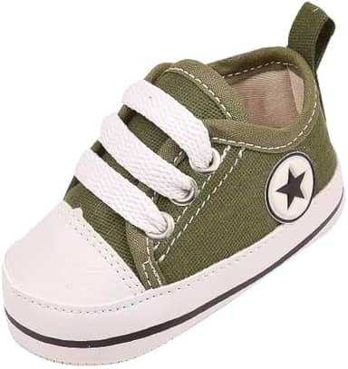 Sapatenis Bebê Bebê Mania Verde Musgo: Conforto e Estilo para os Primeiros Passos, Design Moderno e Casual, Garantindo Segurança, Mobilidade e Praticidade para o Bebê em Qualquer Ocasião