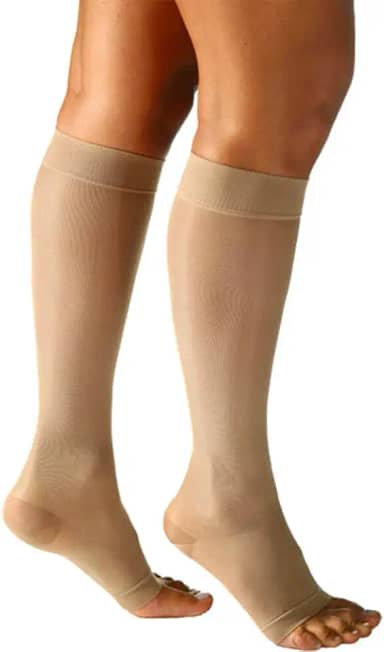 Meia Sigvaris Audace 3/4 Suave Compressão Ponteira Aberta (15-20 mmhg) 120A