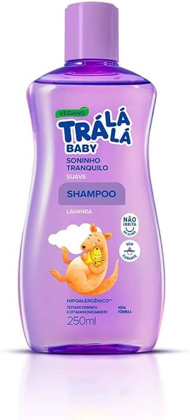 Trá Lá Lá Shampoo Suave Personagem Baby Branco E Roxo 250 Ml
