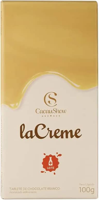 Tablete Lacreme Branco 100G Cacau Show