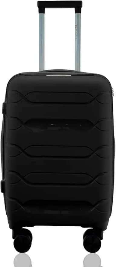 Mala de Bordo 10kg Viagem Expansiva Rígida Polipropileno Cadeado TSA Rodas Duplas 360° Removíveis Gladiador P1MB Preto