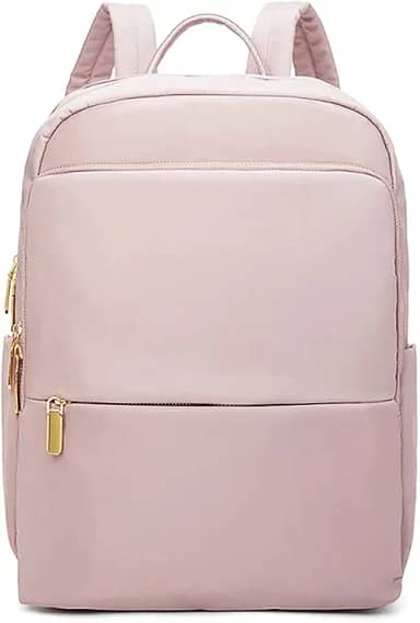 Mochila Feminina de Nylon Impermeável, Compartimento para Notebook de 14 polegadas, Ideal para Comutar, ir à Escola e Uso Casual