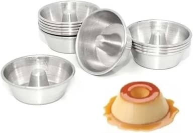 Forma Mini Pudim E Torta Suissa N°1 Kit C/ 12 Peças Alumínio