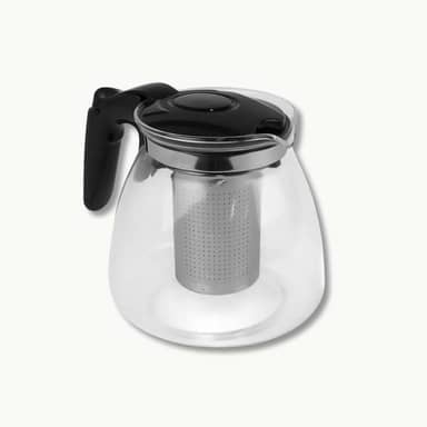 Chaleira de Vidro Borossilicato 1150ml com Infusor de Inox Removível – Elegante, Resistente e Ideal para Chá Quente ou Gelado