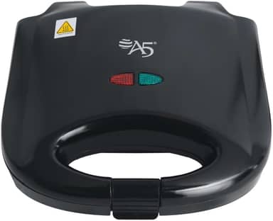 Máquina de Waffle Grill Liége 750W Antiaderente – Inox, Duplo Aquecimento, 110V – Preta