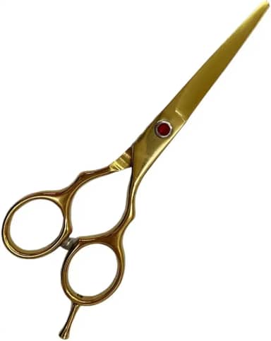 Tesoura Cabelo Profissional, Tesoura Profissional Fio Navalha 6.0 Cabeleireiro Barbeiro Aço Inox, Vários Modelos Disponíveis(Dourado)