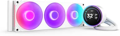 Water Cooler NZXT Kraken Elite 360 RGB Branco com Tela 2.72” AMD AM4 AM5 /INTEL LGA 1851, 1700 & 1200 RL-KR36E-W2