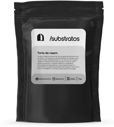 Torta de Neem - Fertilizante Adubo Orgânico - Adubo Natural Rico em Nitrogênio – Controle de Pragas Biológico para Jardinagem, Hortas e Agricultura Sustentável