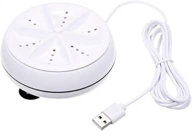 Mini Lavadora Portátil USB, Motor para Lavagem de Roupas Delicadas, 9cm x 4cm, 6W, Capacidade 1kg, com Ventosas e Cabo USB de 170cm