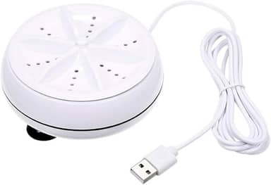 Mini Lavadora Portátil USB, Motor para Lavagem de Roupas Delicadas, 9cm x 4cm, 6W, Capacidade 1kg, com Ventosas e Cabo USB de 170cm