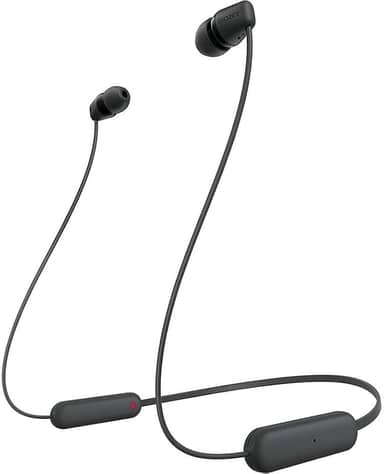 Sony Fones de ouvido intra-auriculares WI-C100 sem fio Bluetooth com microfone embutido, preto