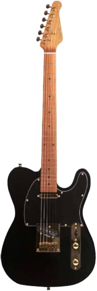 Guitarra Elétrica Telecaster Black Gold com Corpo Alder e Braço Roasted Maple