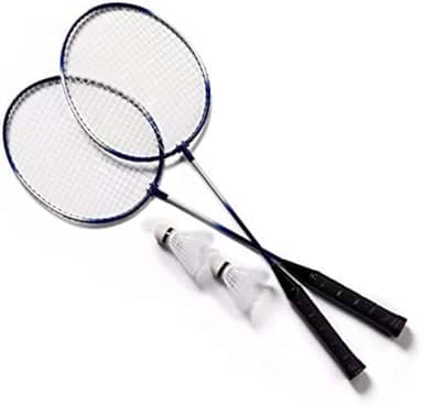 KIT 2 RAQUETES BADMINTON PETECAS E BOLSA