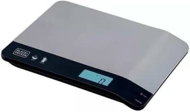 BLACK+DECKER Balança de Cozinha Compacta e Portátil com Acabamento Inox, Modelo BC500, Capacidade de até 5kg