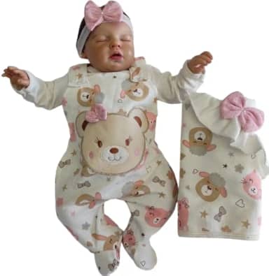 Saída de Maternidade Kids Ursinha Lola Palha