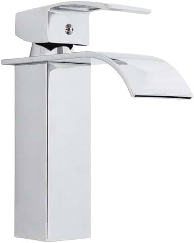 Torneira Banheiro Lavabo Monocomando Quadrada Cascata Luxo