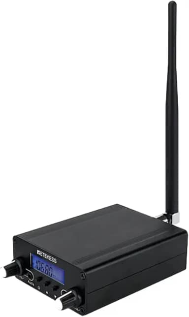 Retekess Transmissor FM TR508 para igreja, transmissor de rádio FM estéreo de longo alcance com conector de áudio de microfone de 3,5 mm para drive in, filme, estacionamento