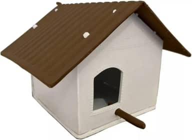 Casa De Passarinho Ecológica Resistente em Plástico Reciclado Ninho de Árvore Tamanho 11x15x13 (Marrom)