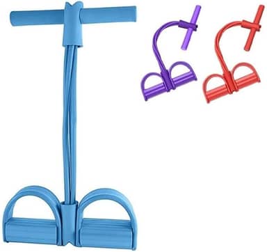 Extensor Tensão Forte Faixa Elástica 2 Elásticos Exercícios Treino Academia Ginástica aparelho abdominal elástico para exercício