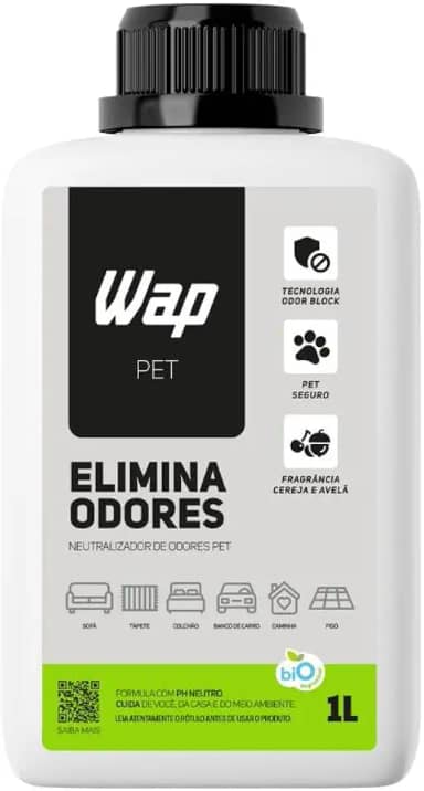 WAP Eliminador e Neutralizador de Odores Pet WAP ELIMINA ODORES PET 1 LITRO, Branco e Verde
