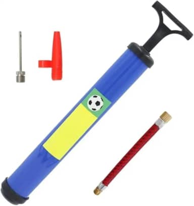 Bomba De Ar Manual Com 2 Bicos Adaptadores e Mangueira - Para Encher Bolas, Pneu de Bike, Boias e Inflaveis