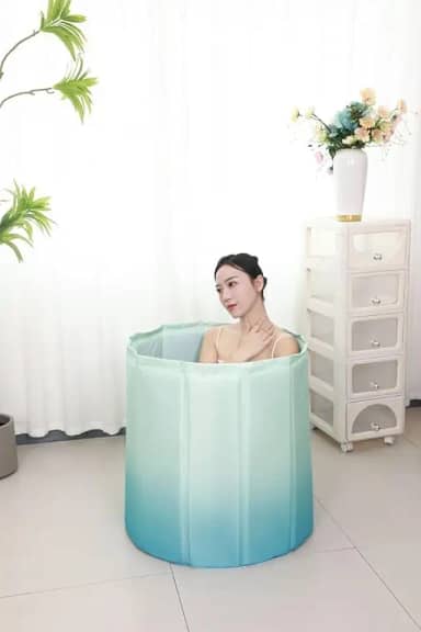 Banheira Dobrável para Adulto 70cm, Portátil, Compacta e Resistente Ideal para Relaxamento em Casa ou Apartamento