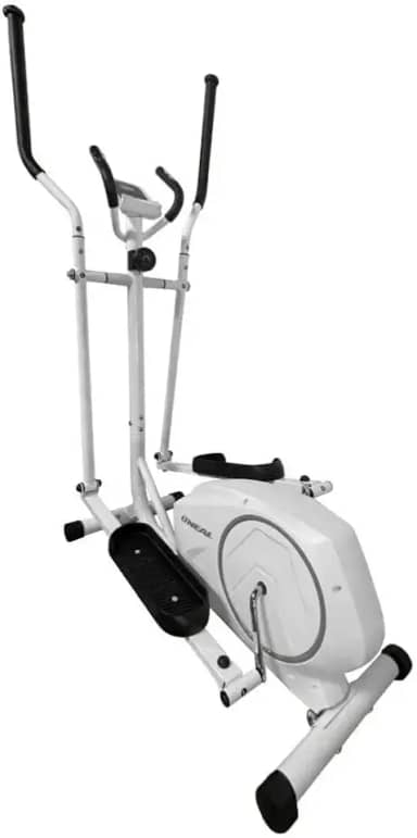 Elíptico Magnético Silencioso com 8 Níveis de Resistência, Suporte para Tablet, Monitor LCD e Passada de 32cm – Uso Residencial até 120kg