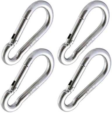 Mosquetão 8cm Academia Profissional Suporta 115 Kg - 04 Unidades