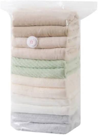 Pacote com 4 sacos de compressão a vácuo 3D sem bomba para roupa de cama, edredons, colchas, roupas, 50 x 70 x 32 cm (médio)