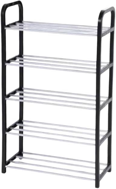 Sapateira Vertical Luxo Multiuso Organizador Porta Sapatos 5 andares - Ideal Para 10 Pares de Sapato - 74x42x19 Cm - Aço Inox - Linha Premium Xtrade